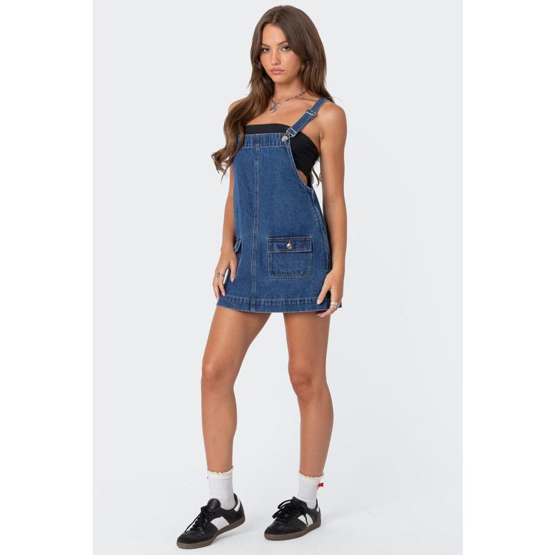 Alina | Overall Denim Mini Dress