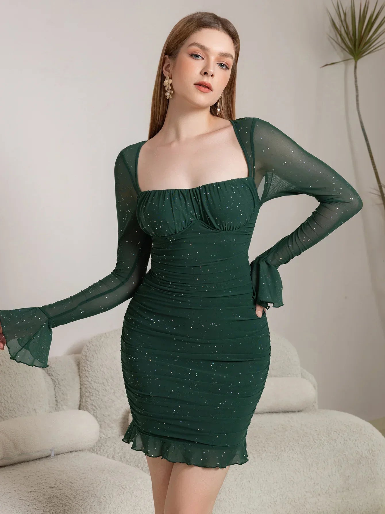 Lucy | Mesh Mini Dress