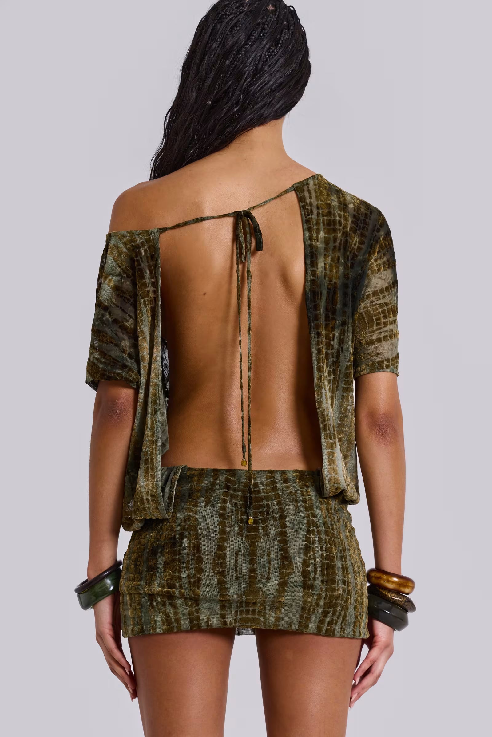 Nyx | Devore Backless Mini Dress